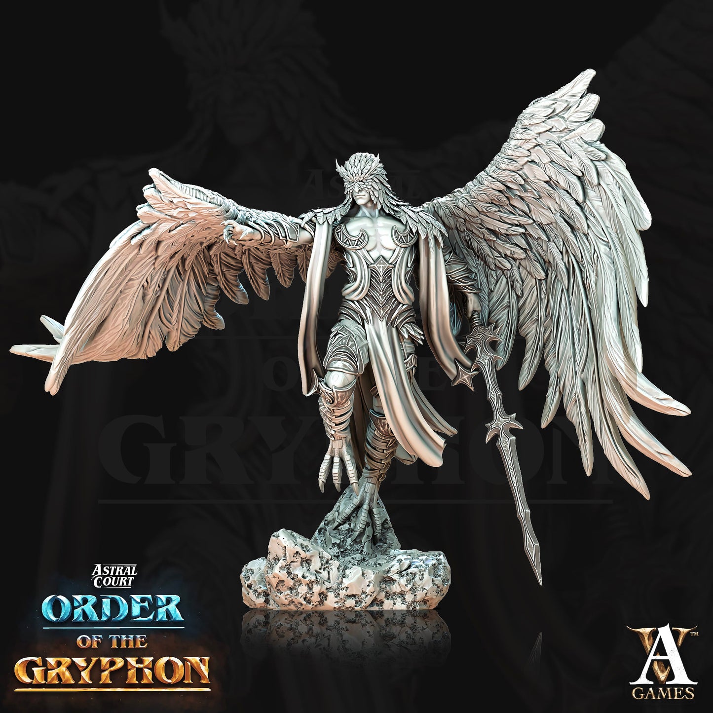 3D Printed Archvillain Games Astral Court Order of the Gryphon - Ucelot Skywardens 28mm 32mm D&D - 3D Printing Boss 