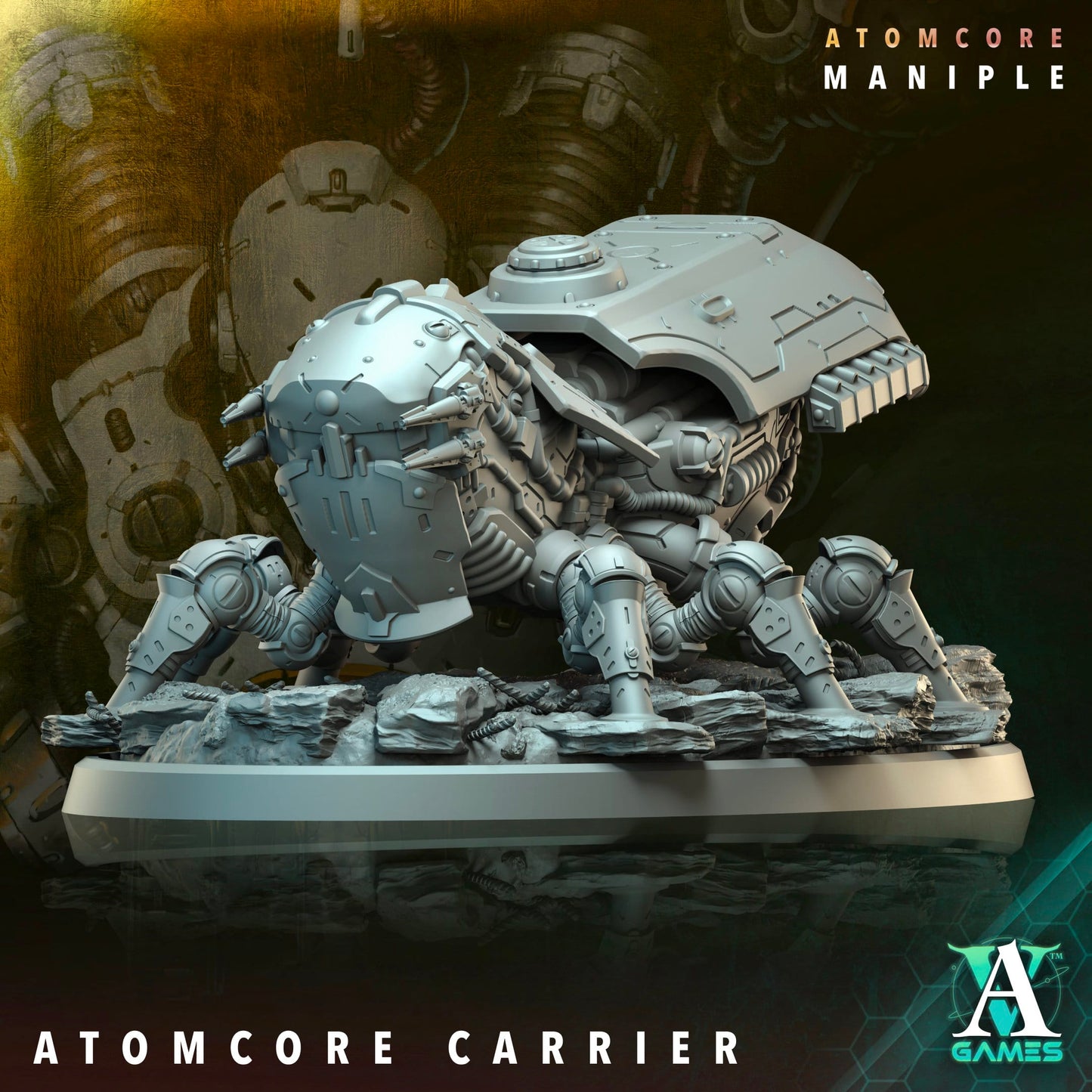 3D Printed Archvillain Games Atomcore Carrier Atomcore Maniple 28 32mm D&D - 3D Printing Boss 