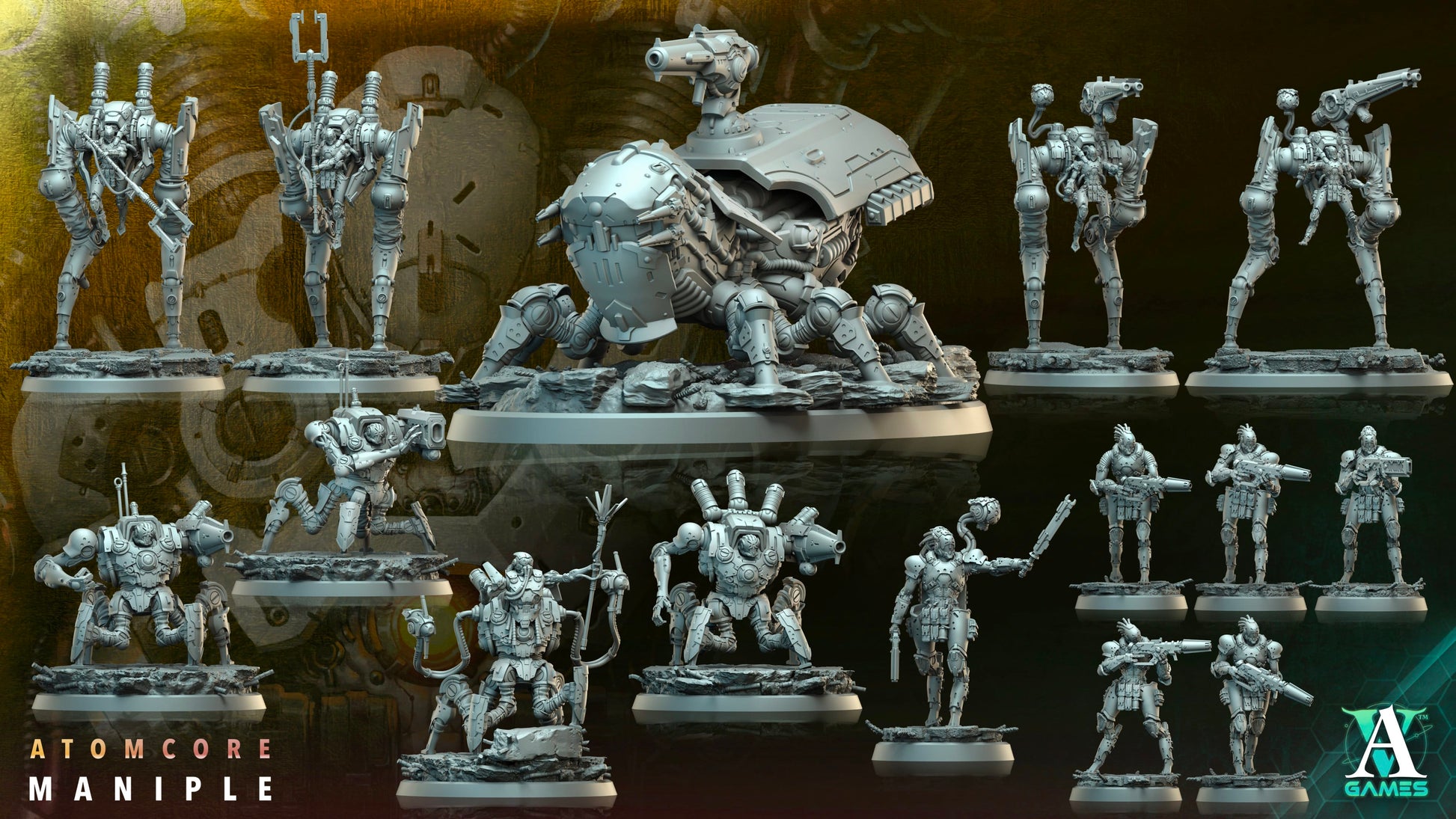 3D Printed Archvillain Games Atomcore Carrier Atomcore Maniple 28 32mm D&D - 3D Printing Boss 