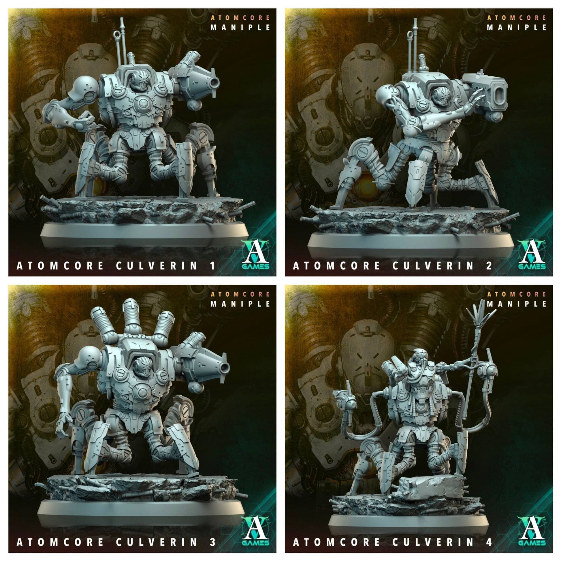 3D Printed Archvillain Games Atomcore Culverin Atomcore Maniple 28 32mm D&D - 3D Printing Boss 