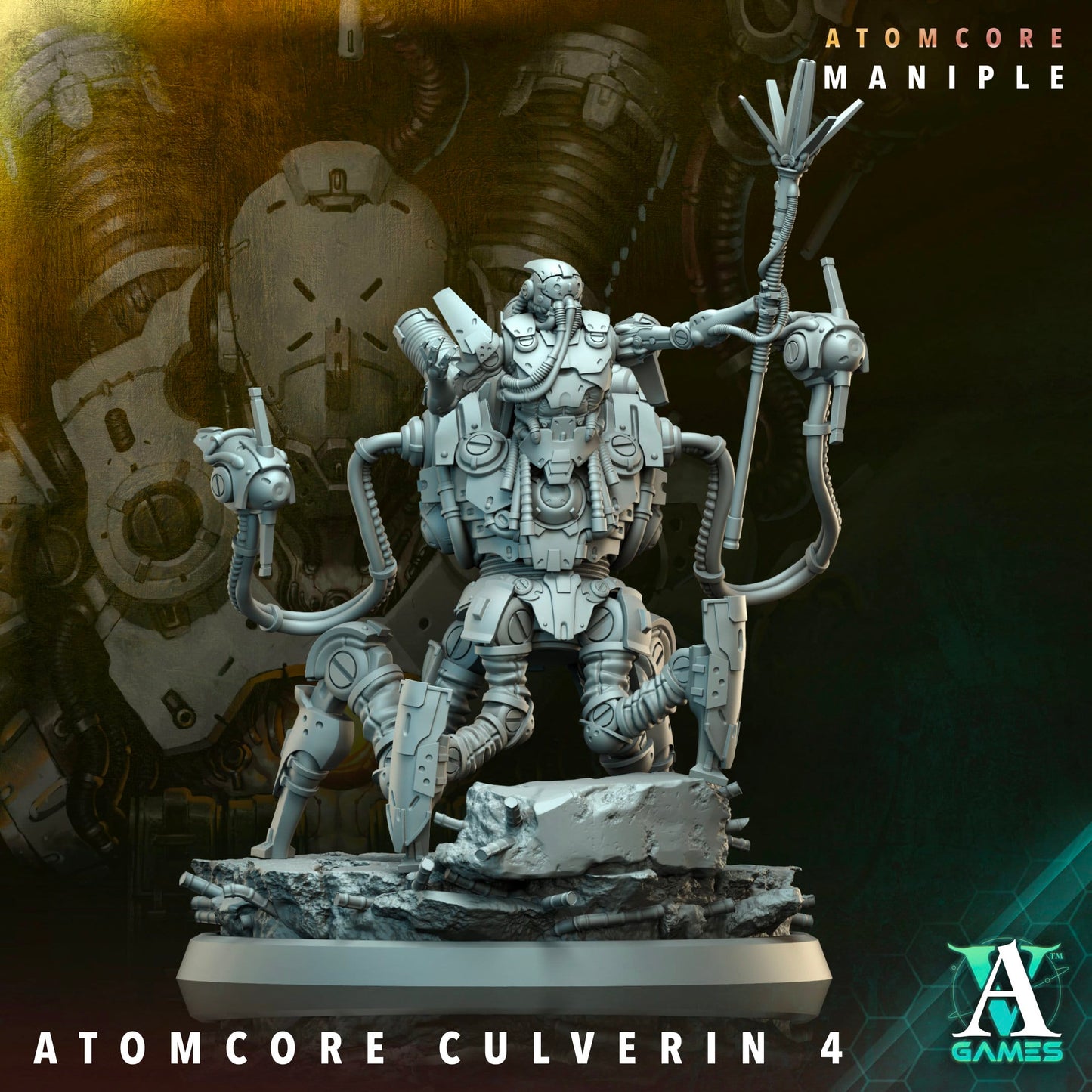 3D Printed Archvillain Games Atomcore Culverin Atomcore Maniple 28 32mm D&D - 3D Printing Boss 