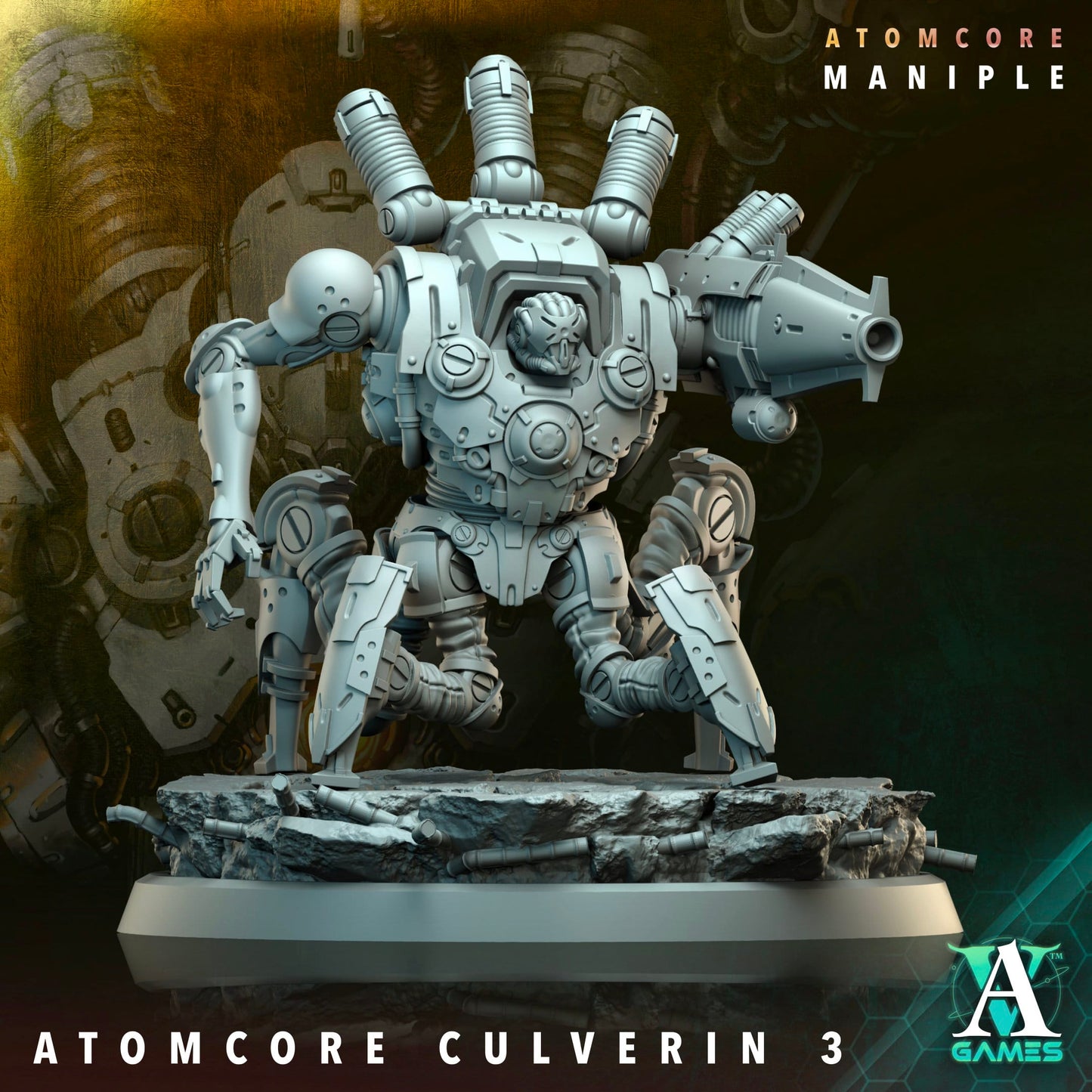 3D Printed Archvillain Games Atomcore Culverin Atomcore Maniple 28 32mm D&D - 3D Printing Boss 