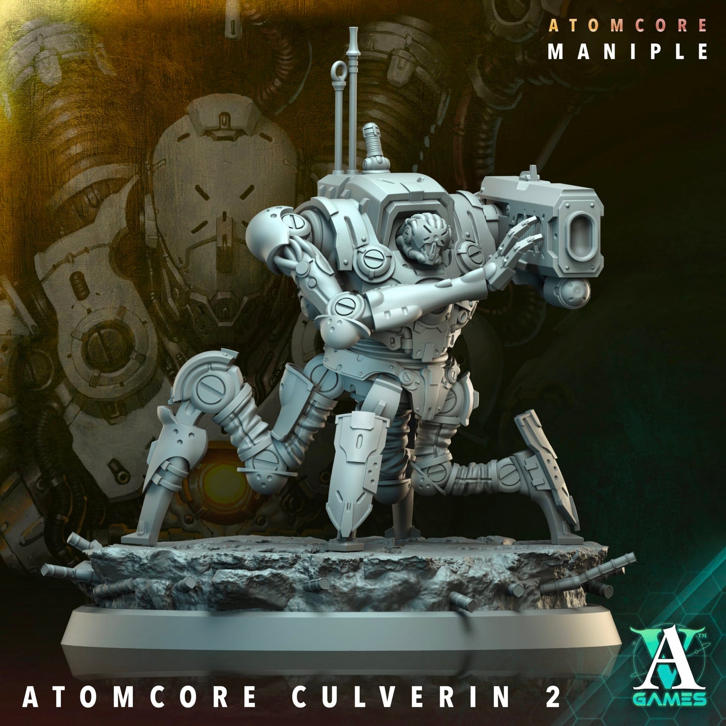 3D Printed Archvillain Games Atomcore Culverin Atomcore Maniple 28 32mm D&D - 3D Printing Boss 