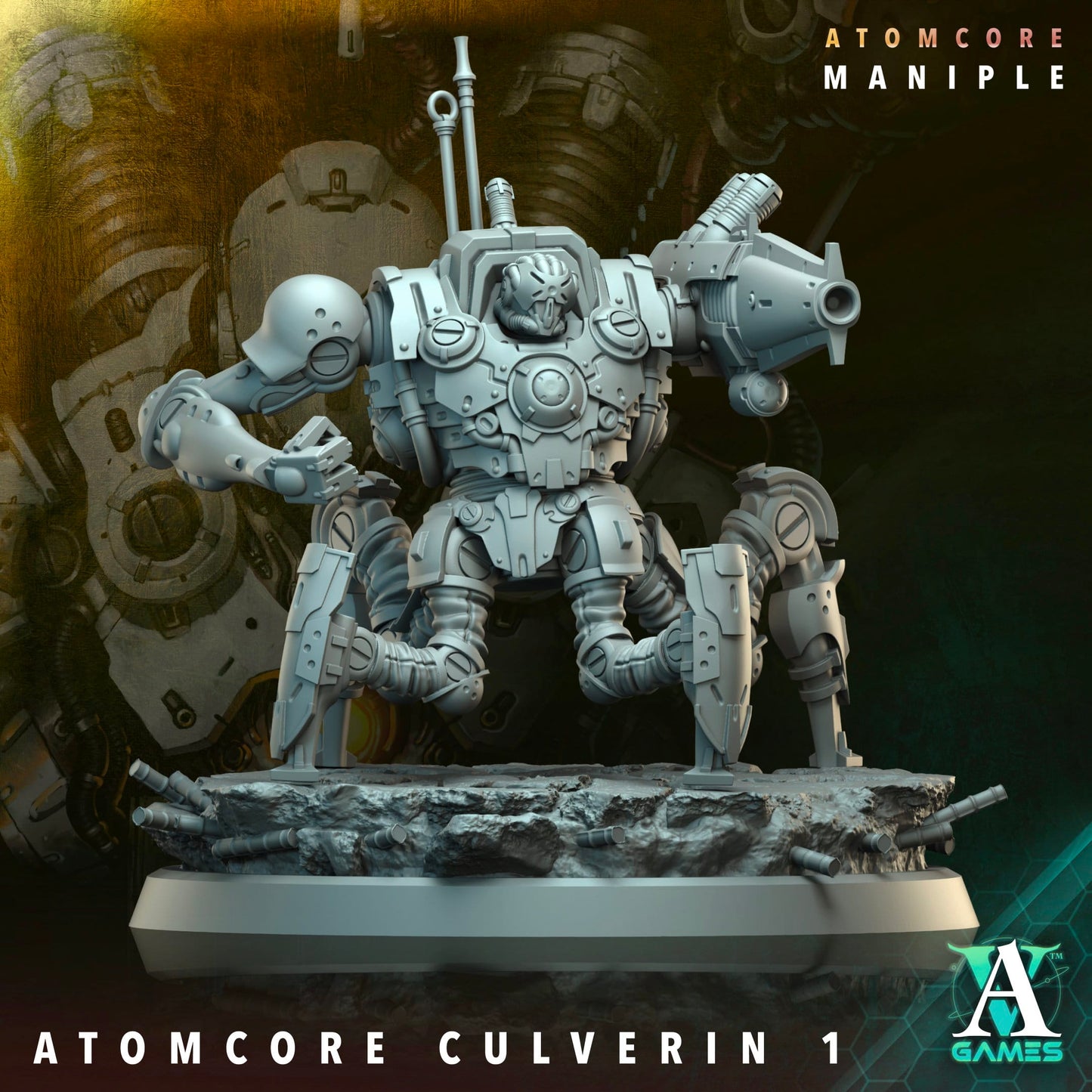 3D Printed Archvillain Games Atomcore Culverin Atomcore Maniple 28 32mm D&D - 3D Printing Boss 