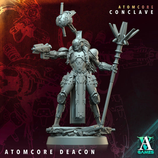 3D Printed Archvillain Games Atomcore Deacon Atomcore Conclave 28 32mm D&D - 3D Printing Boss 