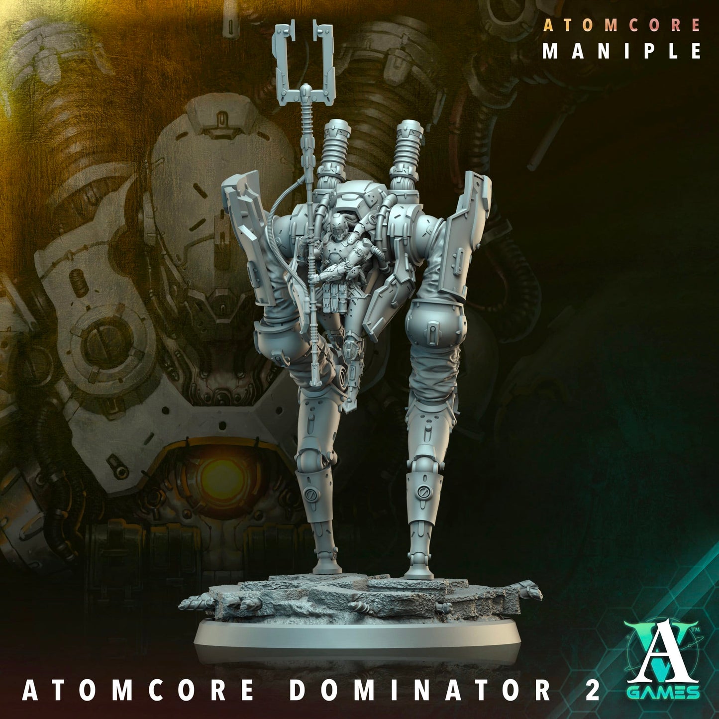 3D Printed Archvillain Games Atomcore Dominator Atomcore Maniple 28 32mm D&D - 3D Printing Boss 