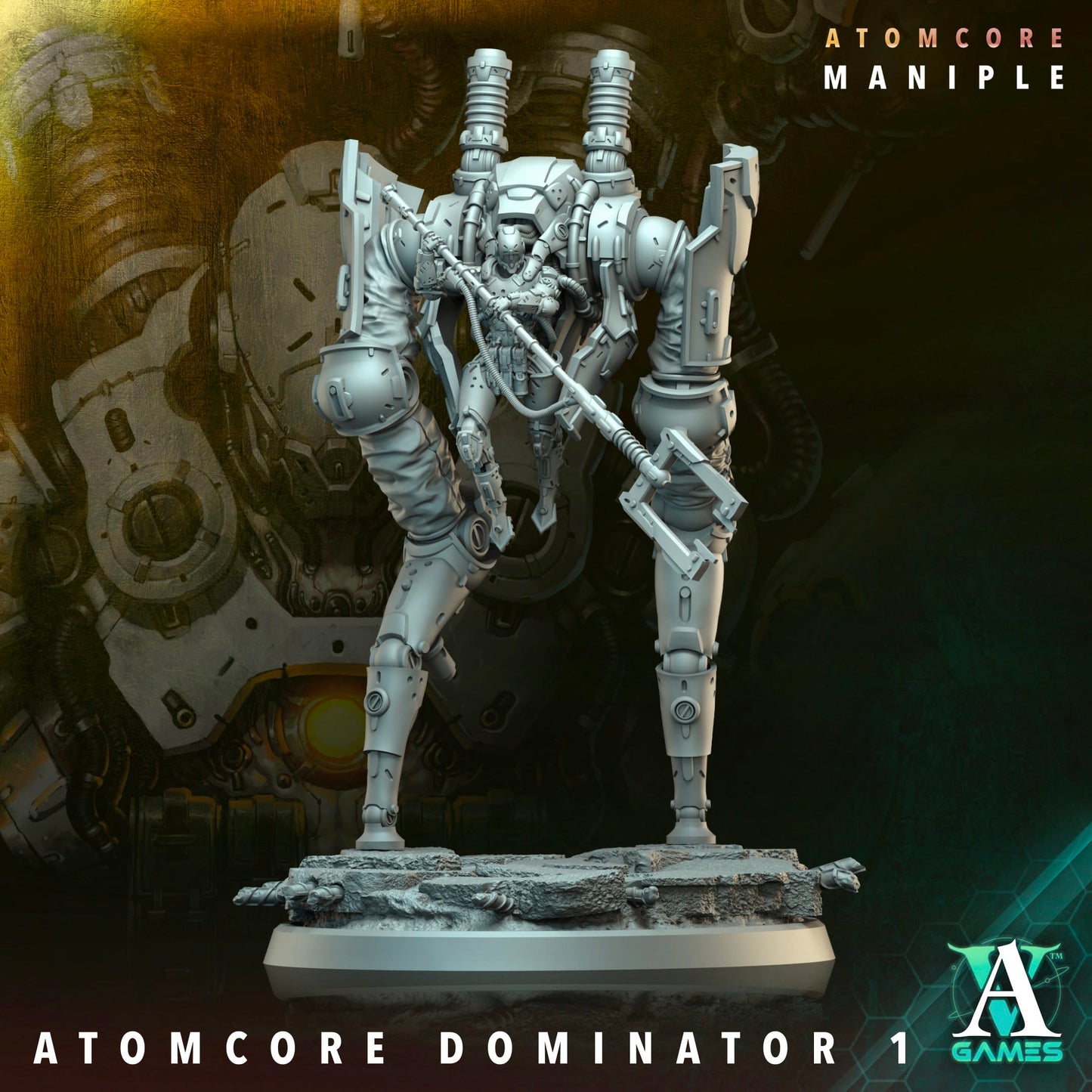 3D Printed Archvillain Games Atomcore Dominator Atomcore Maniple 28 32mm D&D - 3D Printing Boss 