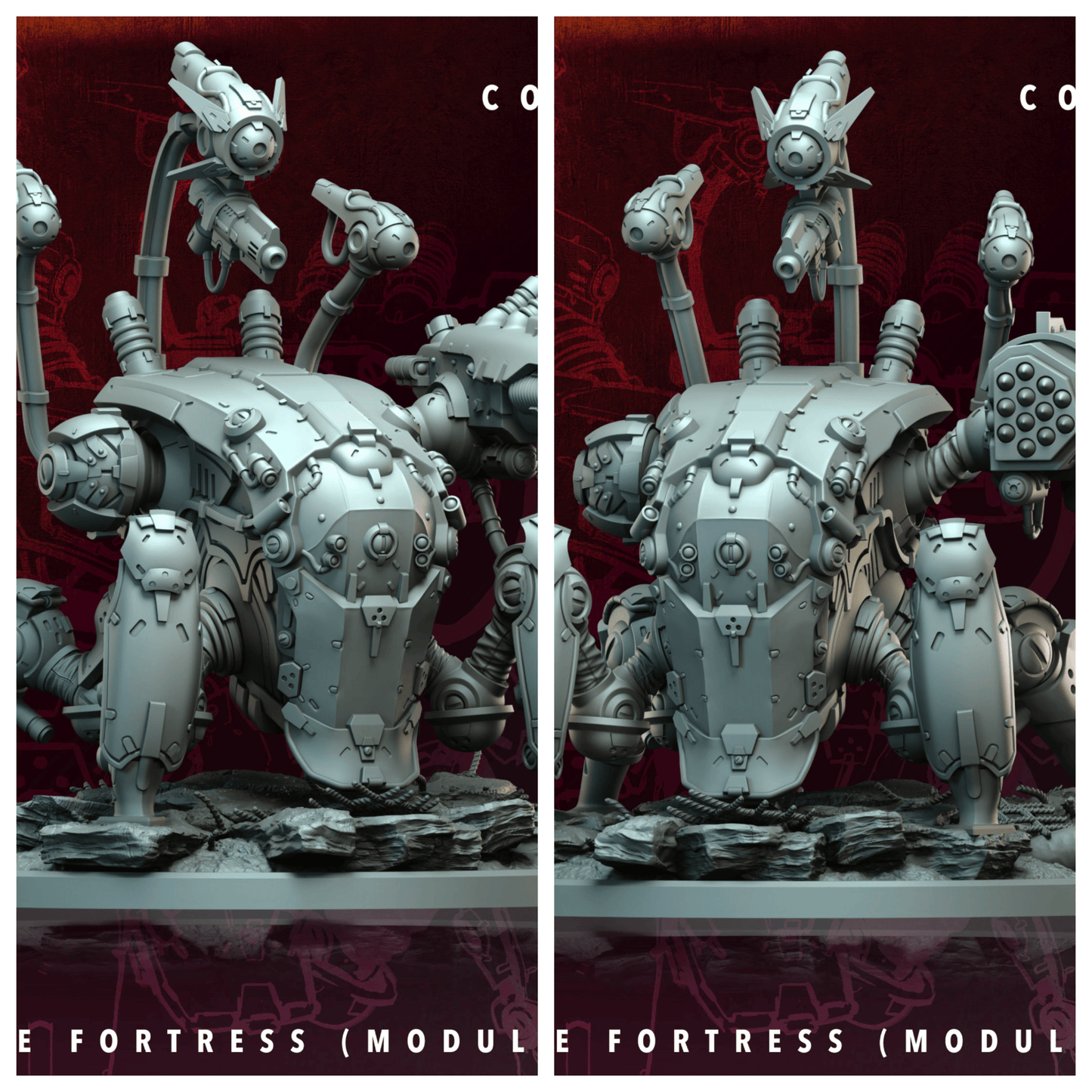 3D Printed Archvillain Games Atomcore Fortress Atomcore Conclave 28 32mm D&D - 3D Printing Boss 