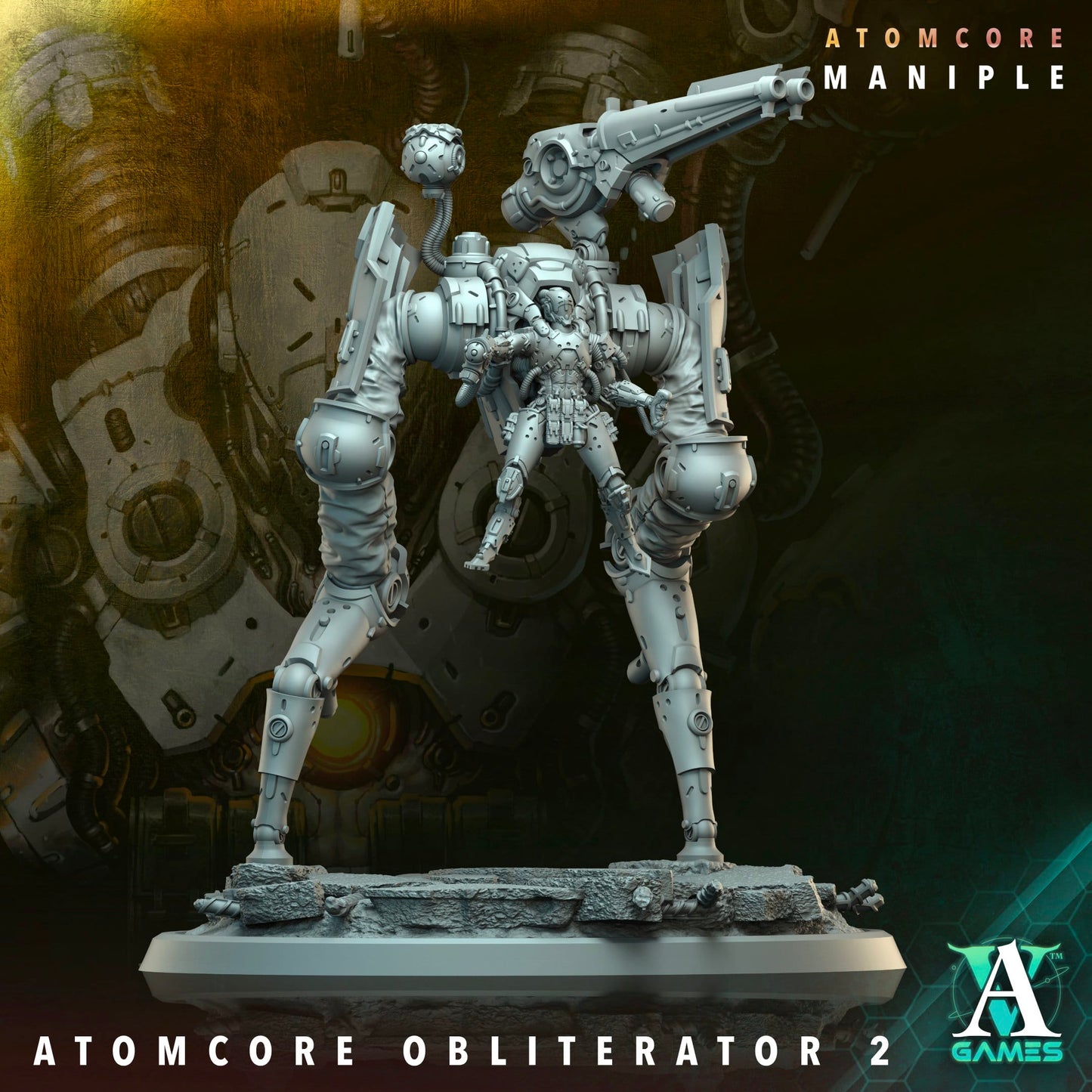 3D Printed Archvillain Games Atomcore Obliterator Atomcore Maniple 28 32mm D&D - 3D Printing Boss 