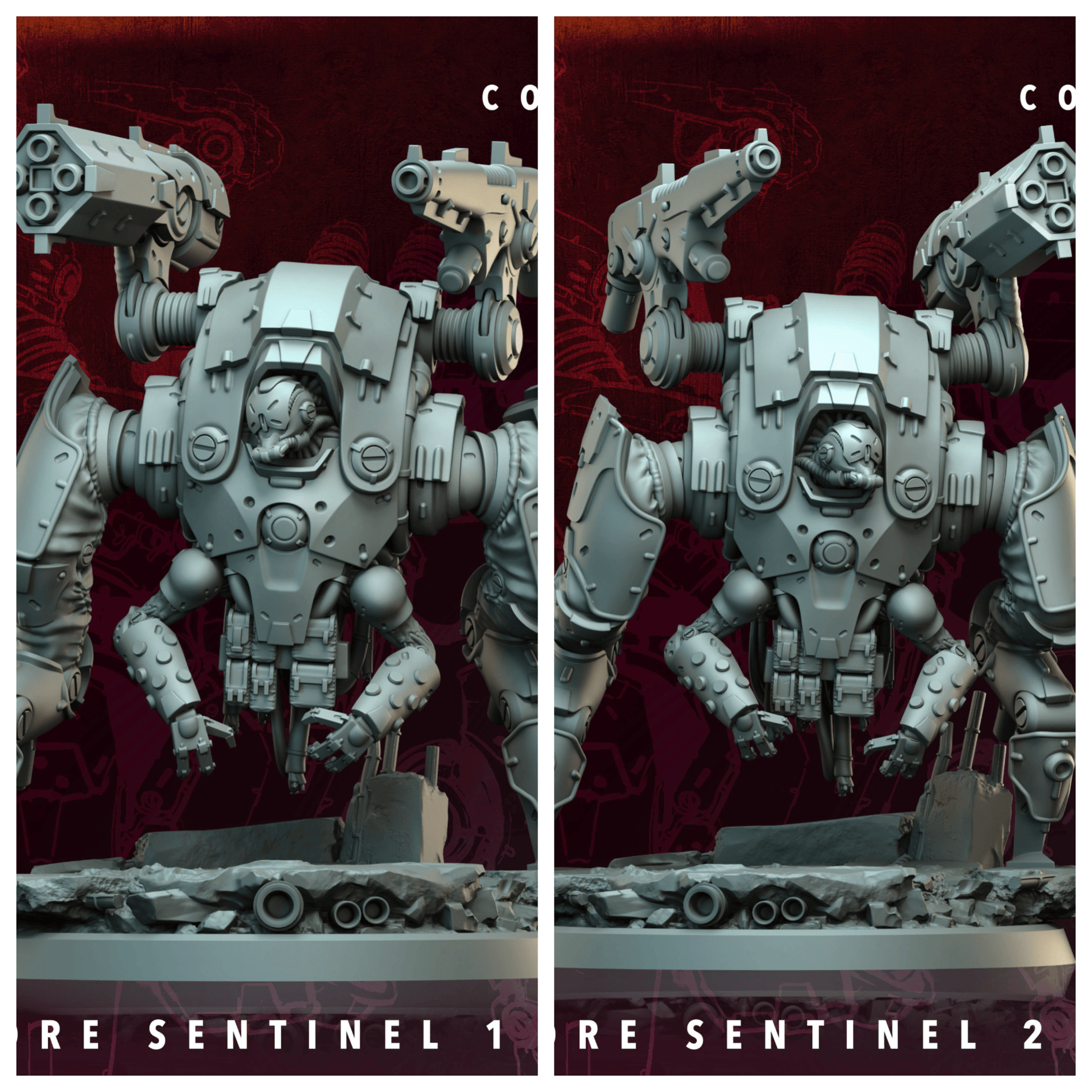 3D Printed Archvillain Games Atomcore Sentinel Atomcore - Conclave 28 32mm D&D - 3D Printing Boss 