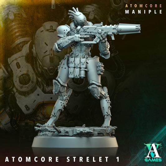 3D Printed Archvillain Games Atomcore Strelets Prospector Atomcore Maniple 28 32mm D&D - 3D Printing Boss 