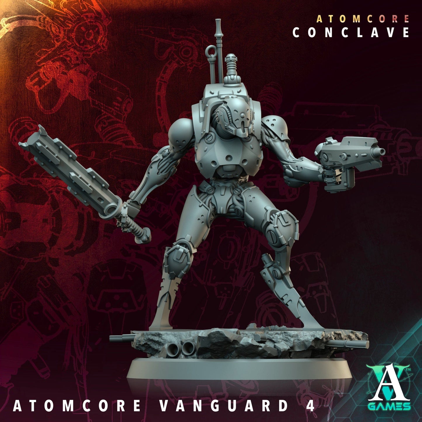 3D Printed Archvillain Games Atomcore Vanguard Atomcore - Conclave 28 32mm D&D - 3D Printing Boss 