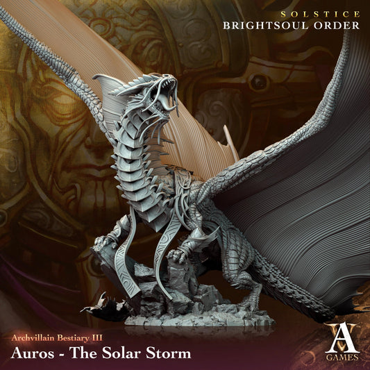 3D Printed Archvillain Games Auros - The Solar Storm Archvillain Bestiary Vol. III 28 32mm D&D - 3D Printing Boss 