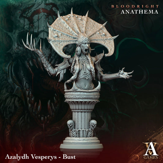 3D Printed Archvillain Games Azalydh Vesperys - Bust Bloodright - Anathema 28 32mm D&D - 3D Printing Boss 