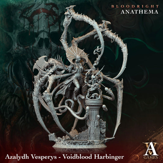 3D Printed Archvillain Games Azalydh Vesperys - Voidblood Harbinger Bloodright - Anathema 28 32mm D&D - 3D Printing Boss 