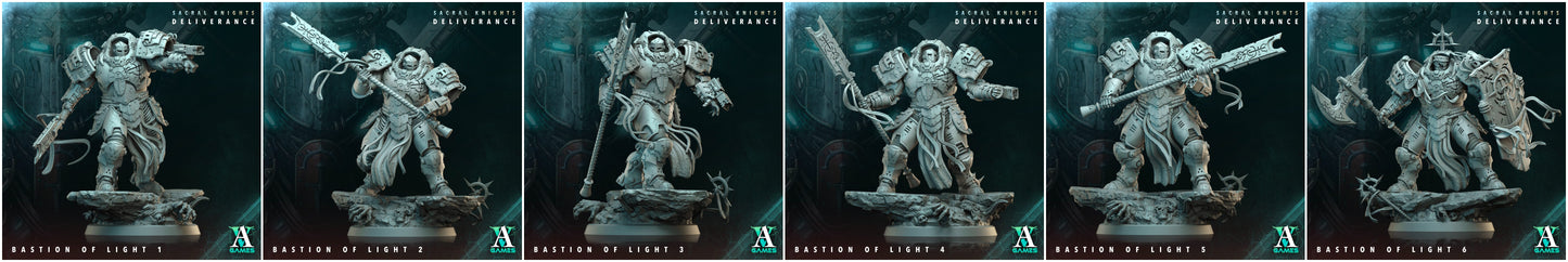 3D Printed Archvillain Games Bastion of Light Sacral Knights Deliverance 28 32mm D&D - 3D Printing Boss 