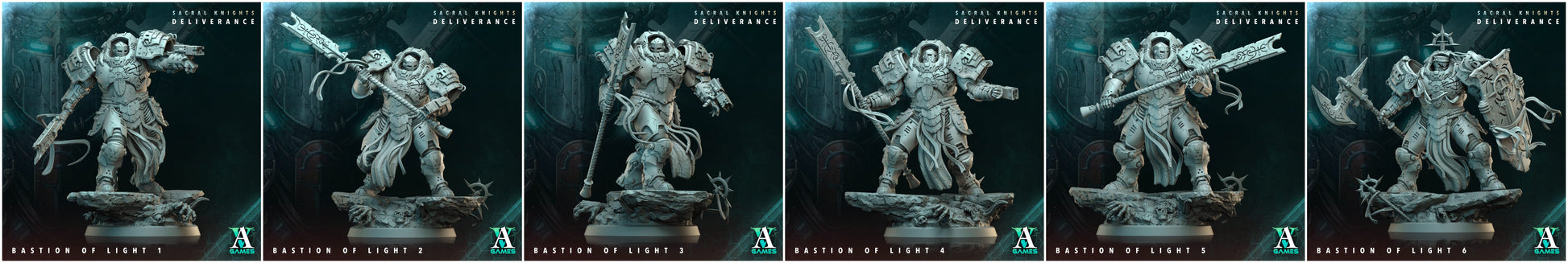 3D Printed Archvillain Games Bastion of Light Sacral Knights Deliverance 28 32mm D&D - 3D Printing Boss 