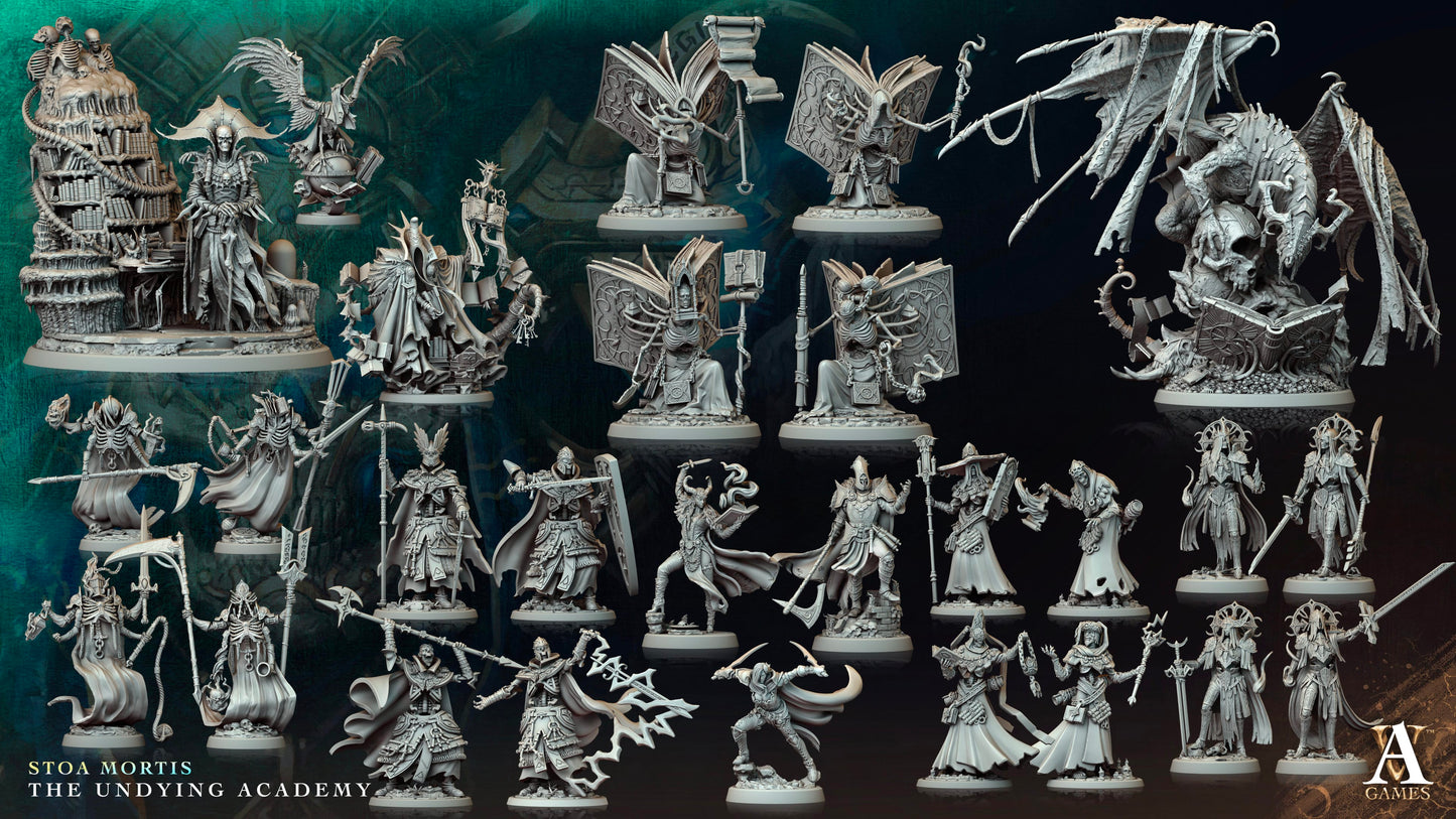 3D Printed Archvillain Games Anecralon Archon of Teletes Stoa Mortis The Undying Academy 28 32mm D&D - 3D Printing Boss 