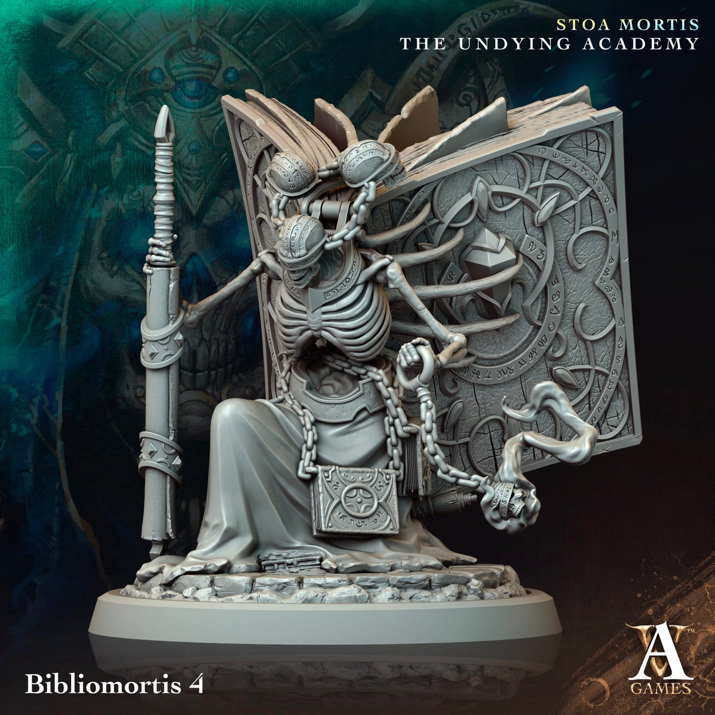 3D Printed Archvillain Games Bibliomortis Stoa Mortis The Undying Academy 28 32mm D&D - 3D Printing Boss 
