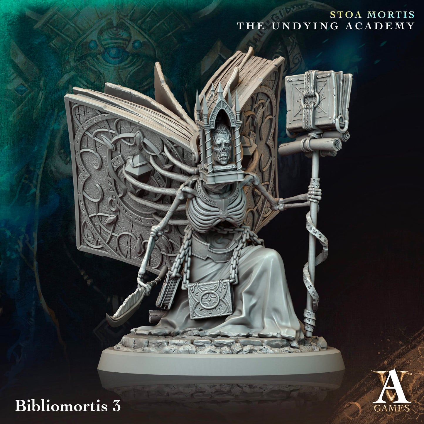 3D Printed Archvillain Games Bibliomortis Stoa Mortis The Undying Academy 28 32mm D&D - 3D Printing Boss 