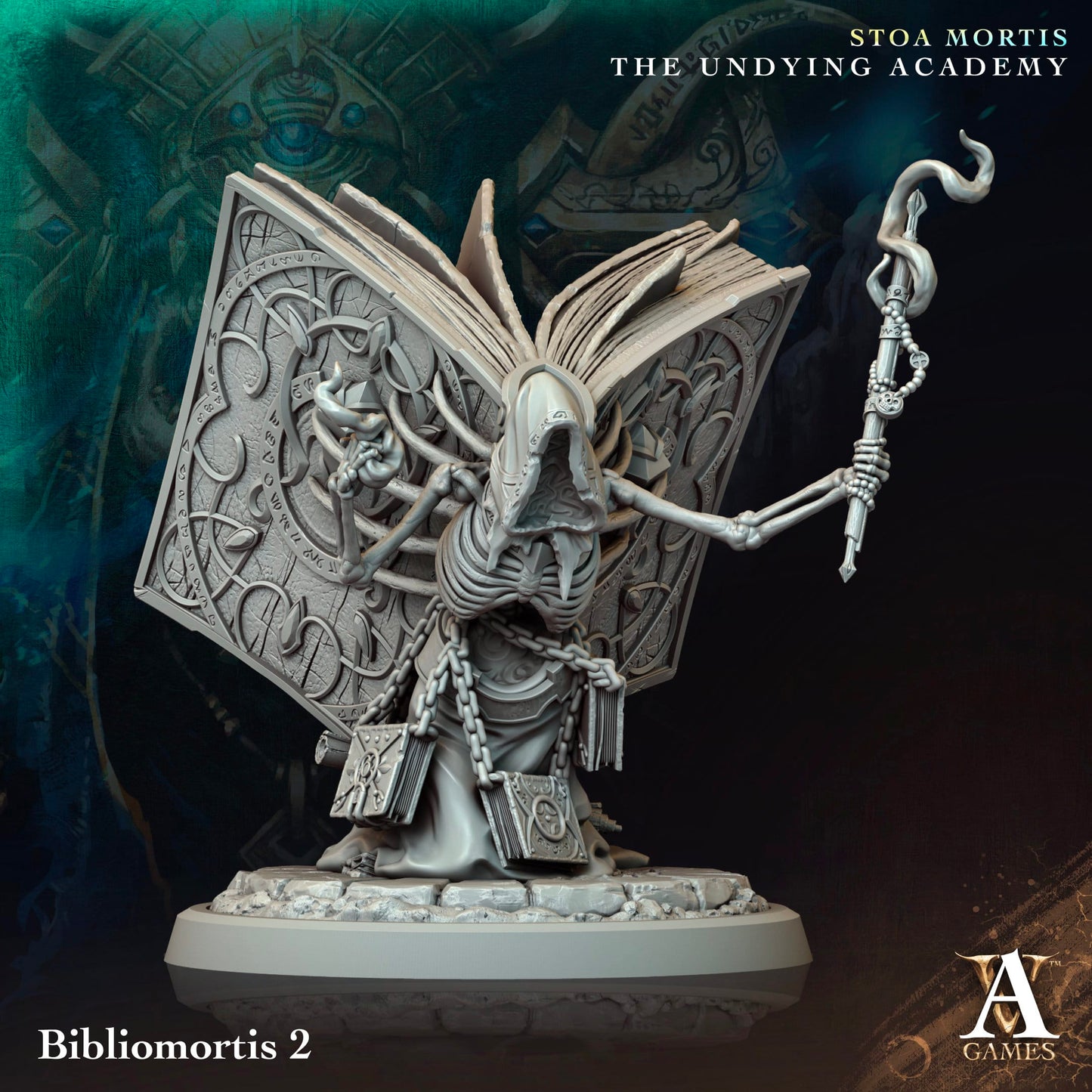 3D Printed Archvillain Games Bibliomortis Stoa Mortis The Undying Academy 28 32mm D&D - 3D Printing Boss 