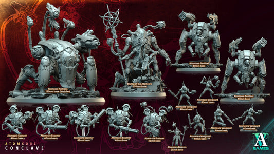 3D Printed Archvillain Games Bishop of the Atomcore Atomcore Conclave 28 32mm D&D - 3D Printing Boss 