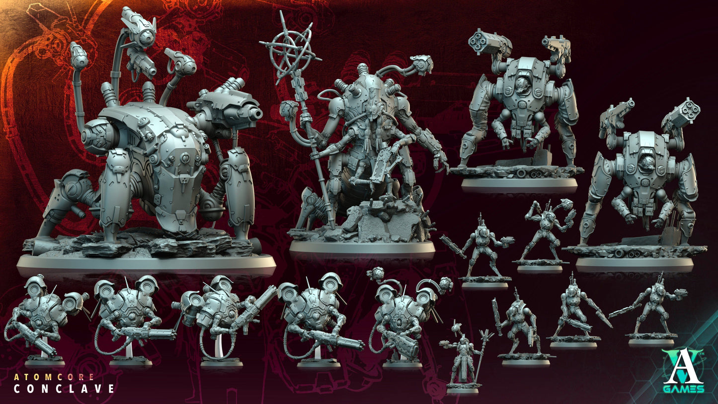 3D Printed Archvillain Games Bishop of the Atomcore Atomcore Conclave 28 32mm D&D - 3D Printing Boss 