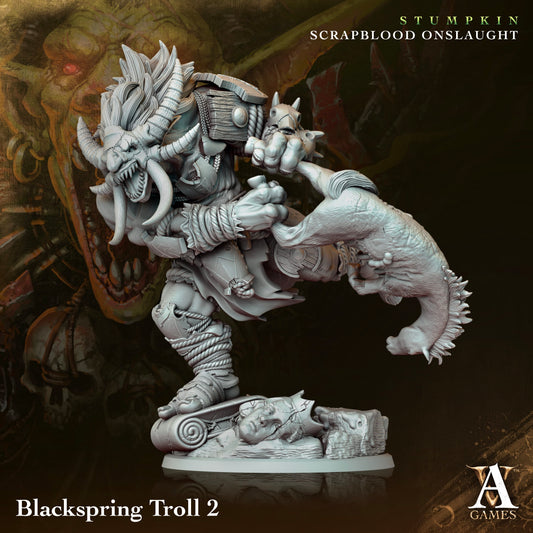3D Printed Archvillain Games Blackspring Troll Stumpkin Scrapblood Onslaught 28 32mm D&D - 3D Printing Boss 
