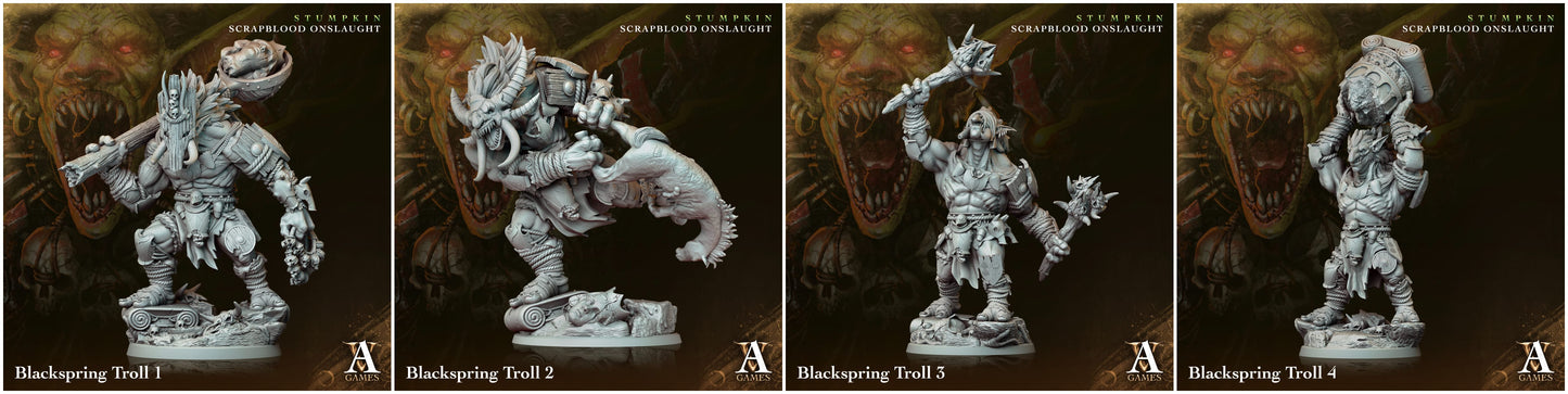 3D Printed Archvillain Games Blackspring Troll Stumpkin Scrapblood Onslaught 28 32mm D&D - 3D Printing Boss 