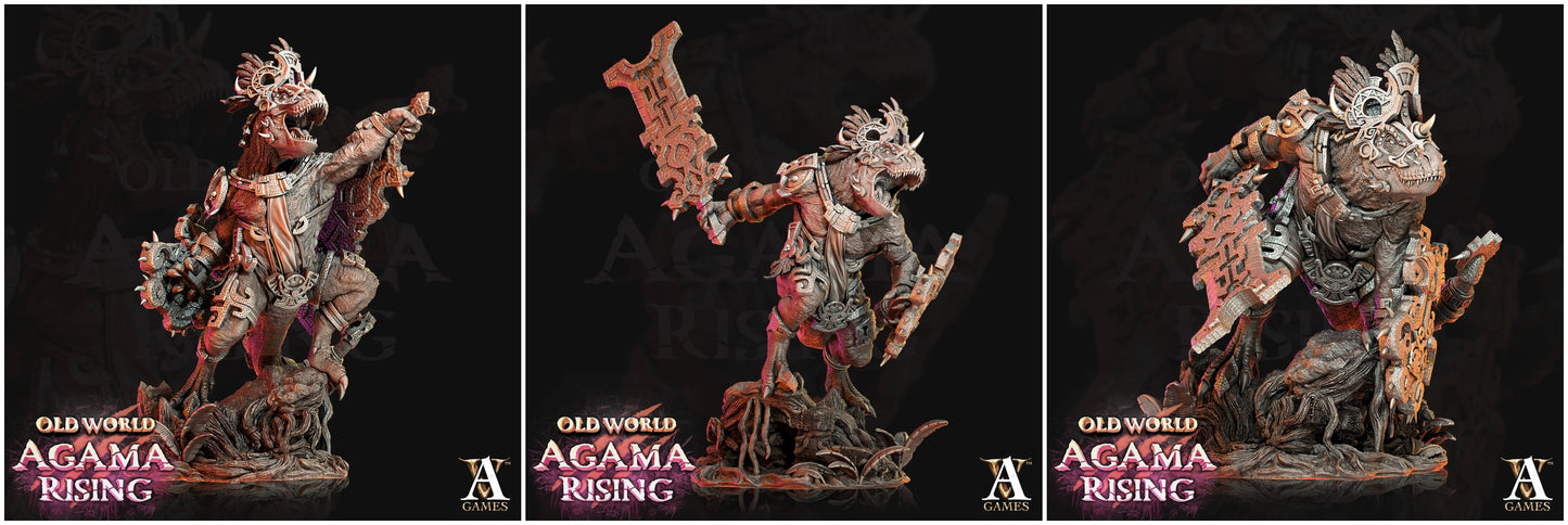 3D Printed Archvillain Games Blessed Claws of Ziskal Old World Agama Rising 28 32mm D&D - 3D Printing Boss 