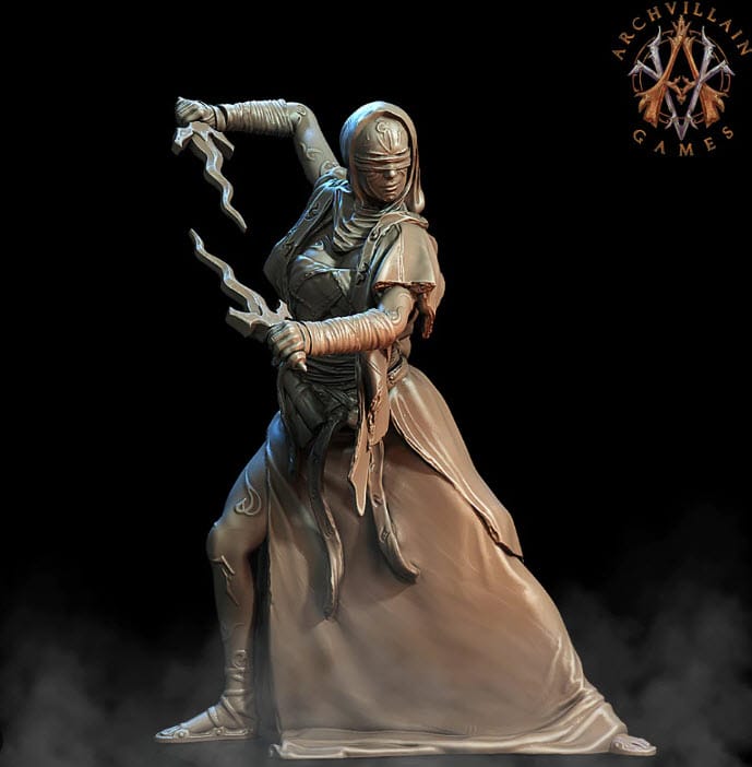 3D Printed Archvillain Games Blindrune Cult 28 32mm D&D - 3D Printing Boss 