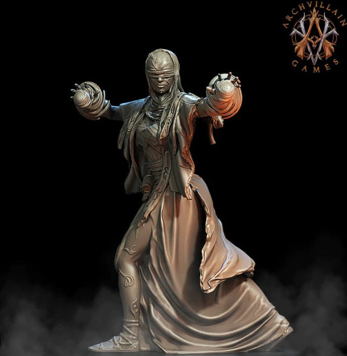 3D Printed Archvillain Games Blindrune Cult 28 32mm D&D - 3D Printing Boss 