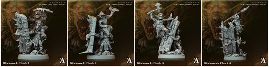 3D Printed Archvillain Games Blocknsock Chucks Stumpkin Scrapblood Onslaught 28 32mm D&D - 3D Printing Boss 