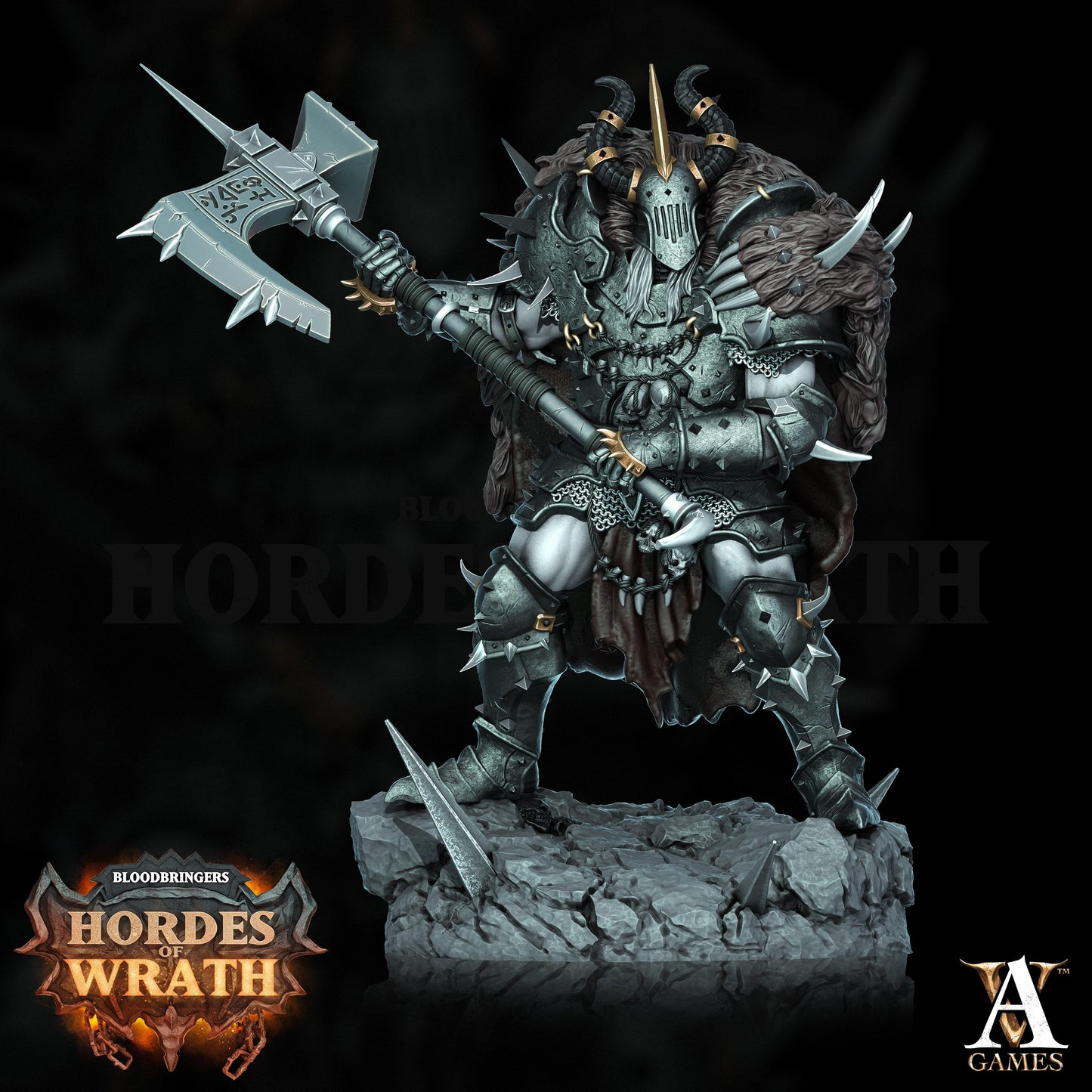 3D Printed Archvillain Games Bloodbringers - Hordes of Wrath Blessed Champions of Gorkal 28 32mm D&D - 3D Printing Boss 