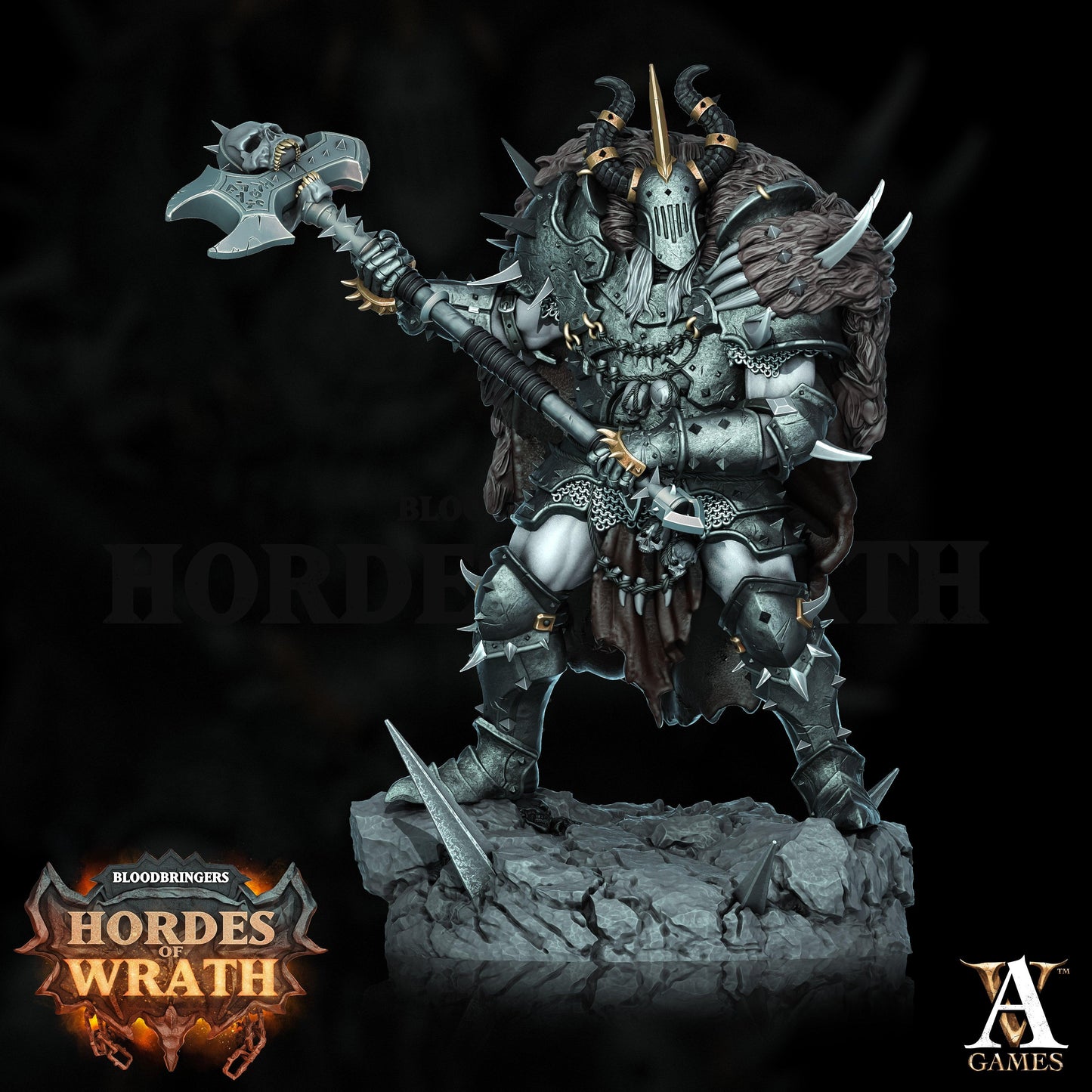 3D Printed Archvillain Games Bloodbringers - Hordes of Wrath Blessed Champions of Gorkal 28 32mm D&D - 3D Printing Boss 