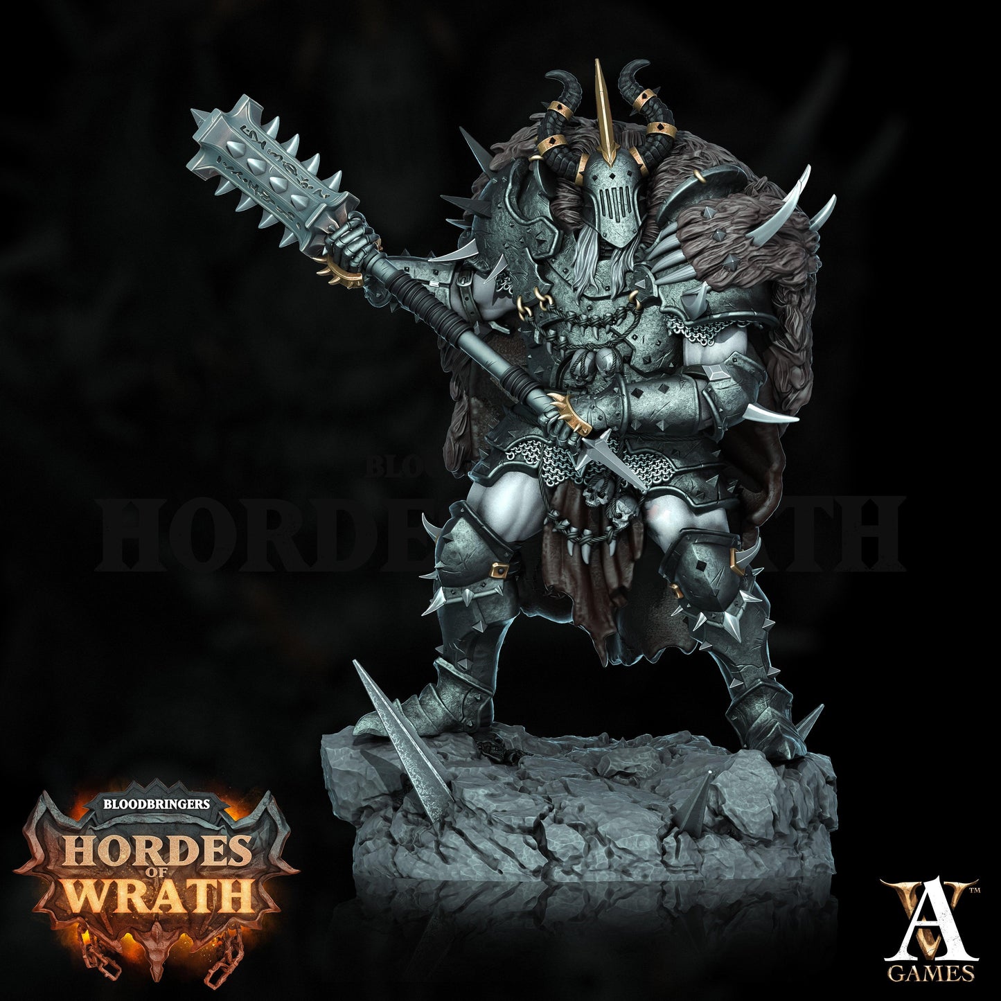 3D Printed Archvillain Games Bloodbringers - Hordes of Wrath Blessed Champions of Gorkal 28 32mm D&D - 3D Printing Boss 