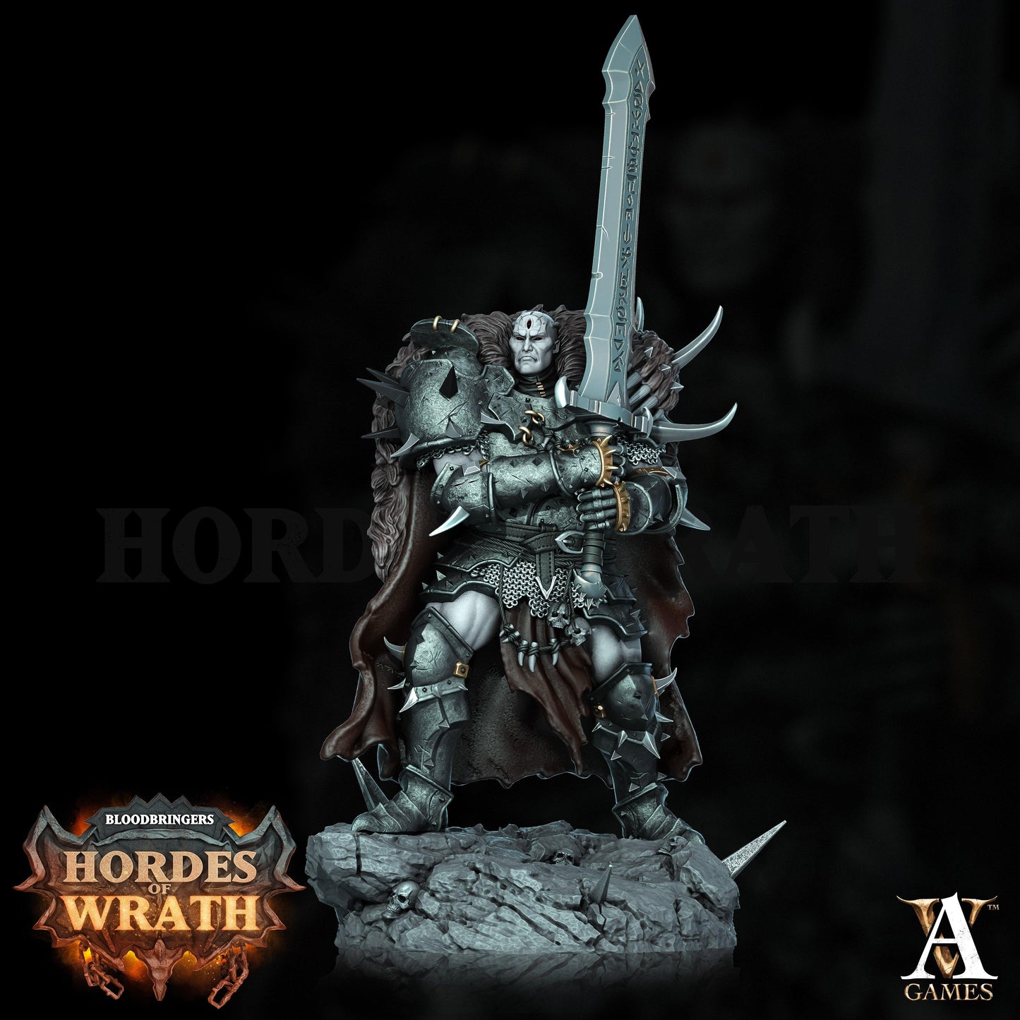 3D Printed Archvillain Games Bloodbringers - Hordes of Wrath Blessed Champions of Gorkal 28 32mm D&D - 3D Printing Boss 