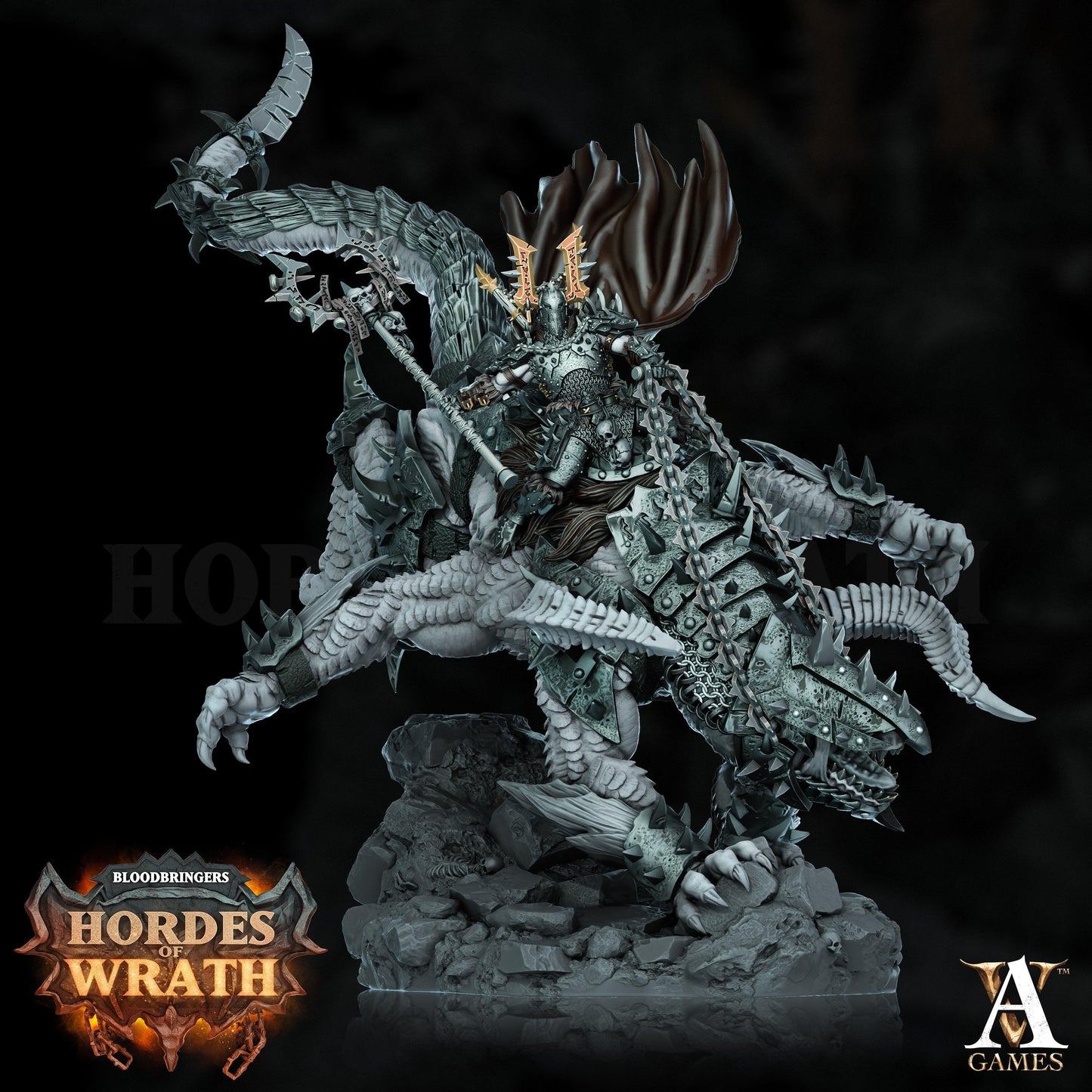 3D Printed Archvillain Games Bloodbringers - Hordes of Wrath Grumlak Riders 28 32mm D&D - 3D Printing Boss 