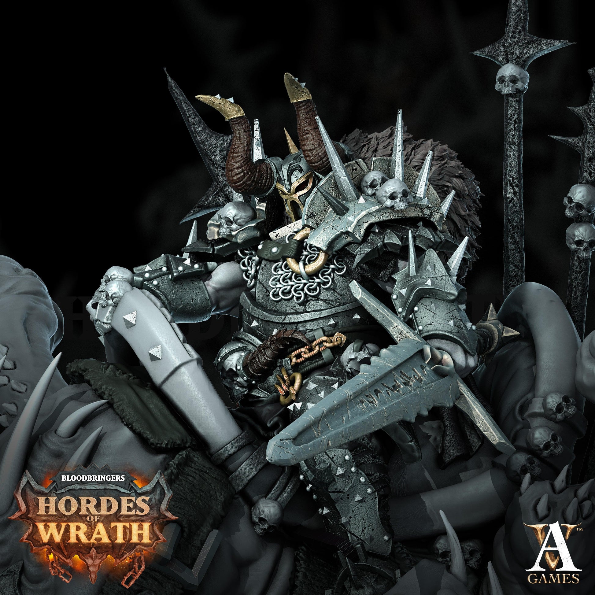 3D Printed Archvillain Games Bloodbringers - Hordes of Wrath Harbinger of Gorkal 28 32mm D&D - 3D Printing Boss 