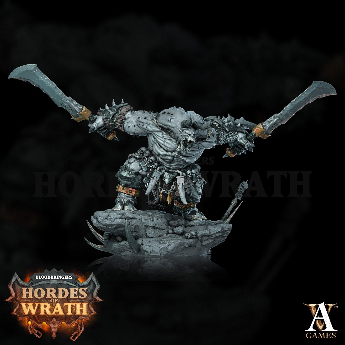 3D Printed Archvillain Games Bloodbringers - Hordes of Wrath Wrathogar 28 32mm D&D - 3D Printing Boss 