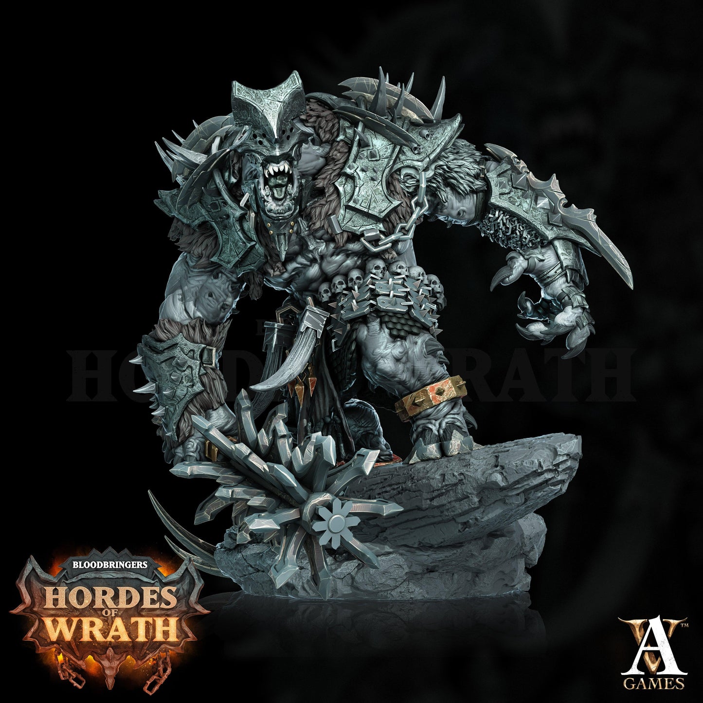 3D Printed Archvillain Games Bloodbringers - Hordes of Wrath Wrathogar 28 32mm D&D - 3D Printing Boss 