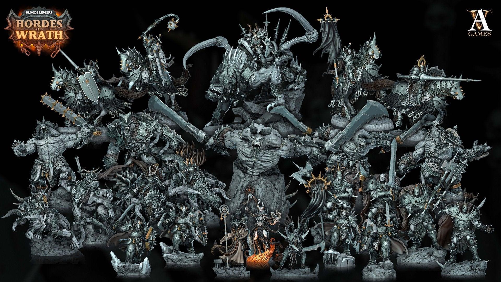 3D Printed Archvillain Games Bloodbringers - Hordes of Wrath Wrathogar 28 32mm D&D - 3D Printing Boss 
