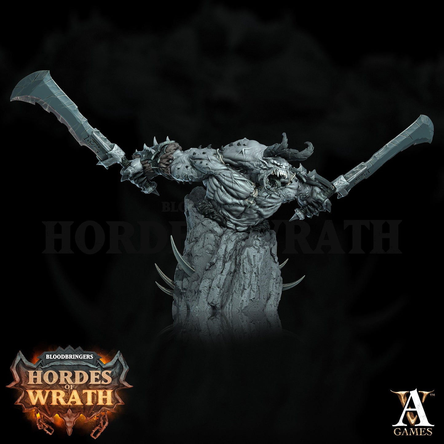 3D Printed Archvillain Games Bloodbringers - Hordes of Wrath Wrathogar - Bust 28 32mm D&D - 3D Printing Boss 
