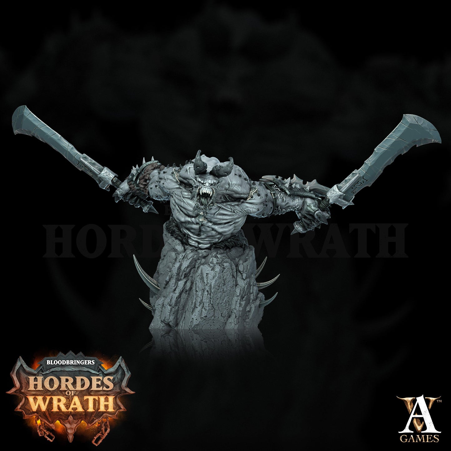 3D Printed Archvillain Games Bloodbringers - Hordes of Wrath Wrathogar - Bust 28 32mm D&D - 3D Printing Boss 