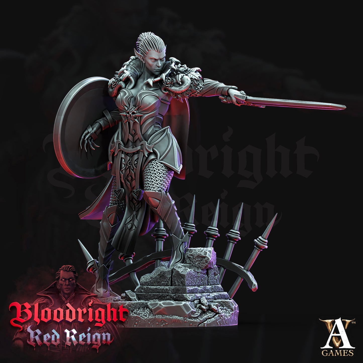 3D Printed Archvillain Games Bloodright Red Reign - Daughters of Lilith 28mm 32mm D&D - 3D Printing Boss 