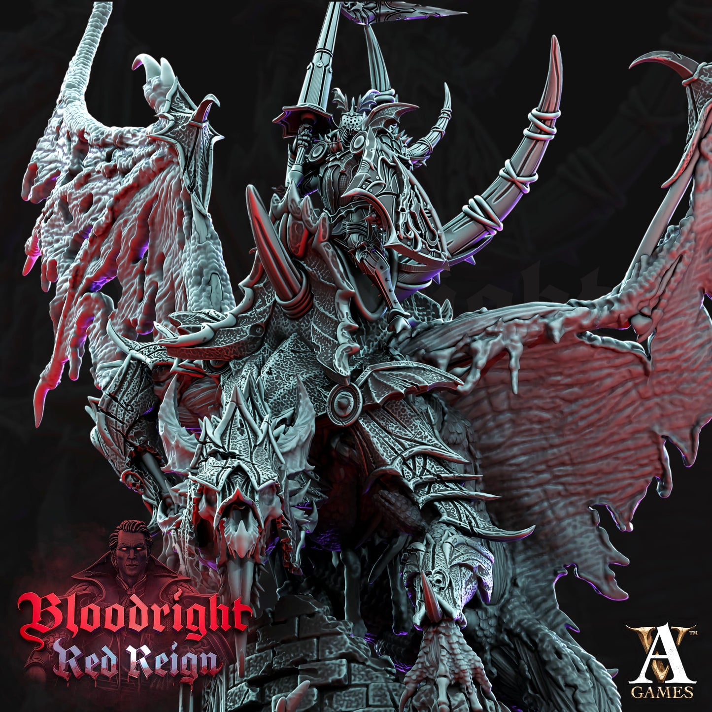 3D Printed Archvillain Games Bloodright Red Reign - Dreadwing 28mm 32mm D&D - 3D Printing Boss 
