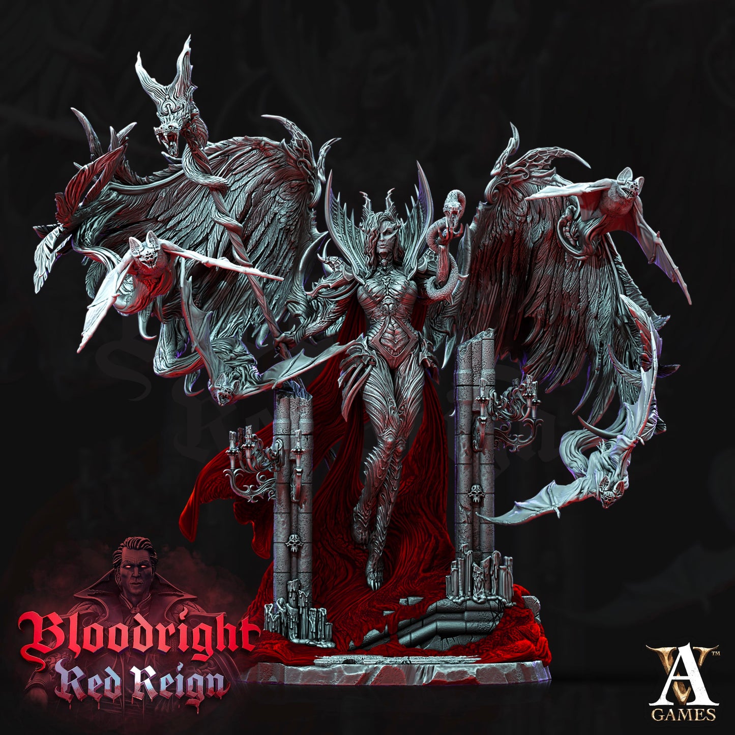 3D Printed Archvillain Games Bloodright Red Reign - Lilith 28mm 32mm D&D - 3D Printing Boss 