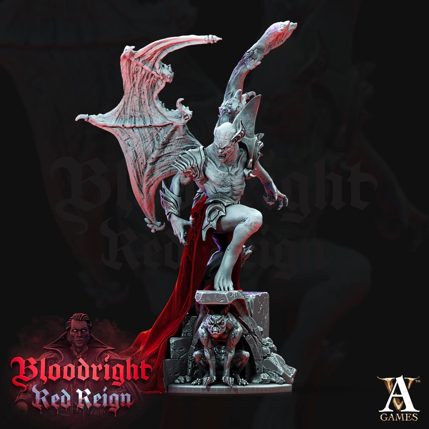 3D Printed Archvillain Games Bloodright Red Reign - Vampire Elders 28mm 32mm D&D - 3D Printing Boss 