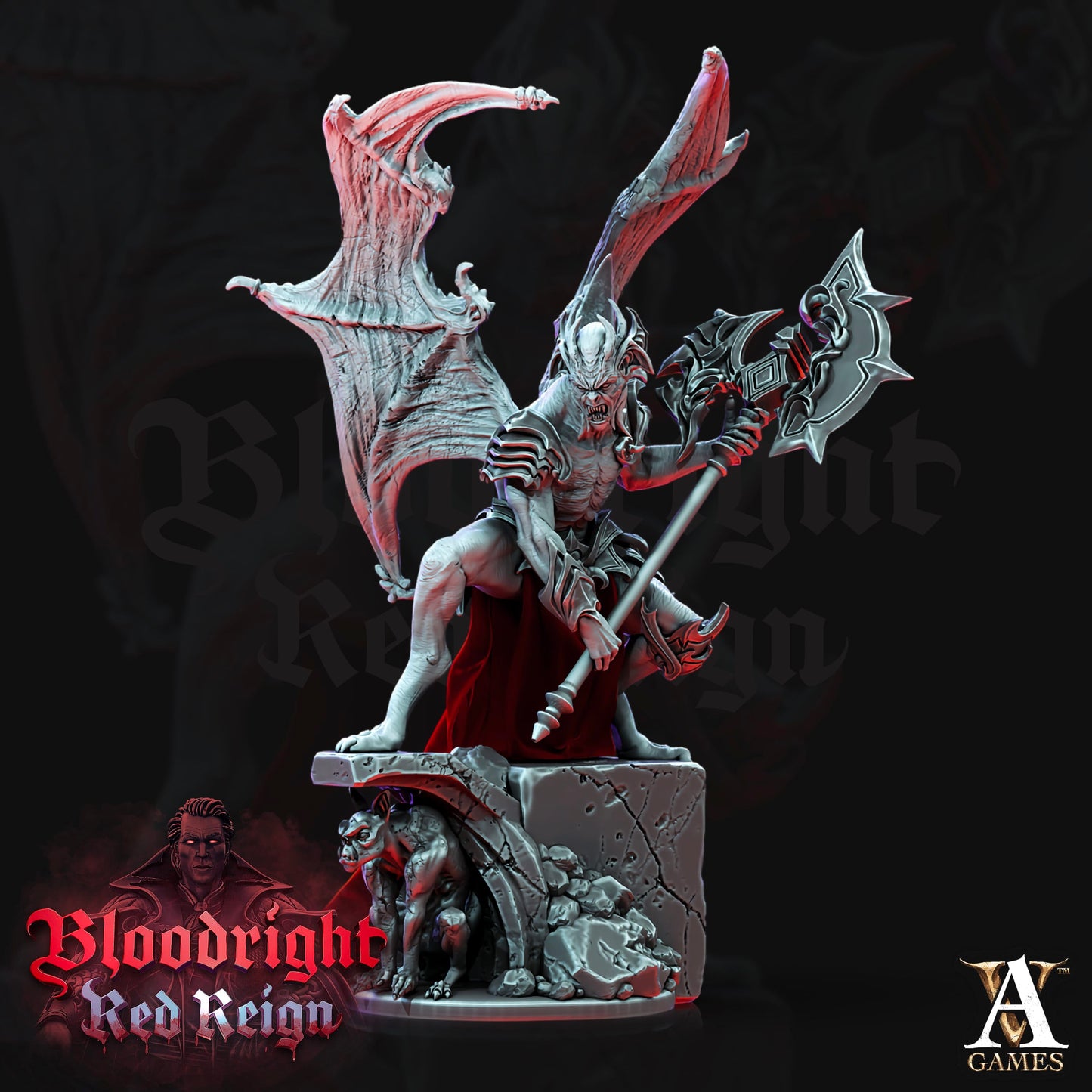 3D Printed Archvillain Games Bloodright Red Reign - Vampire Elders 28mm 32mm D&D - 3D Printing Boss 