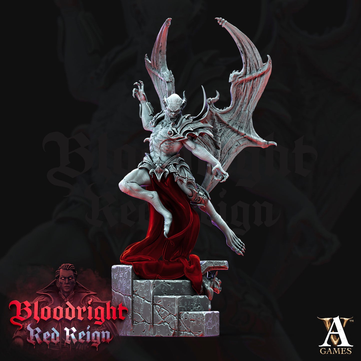 3D Printed Archvillain Games Bloodright Red Reign - Vampire Elders 28mm 32mm D&D - 3D Printing Boss 